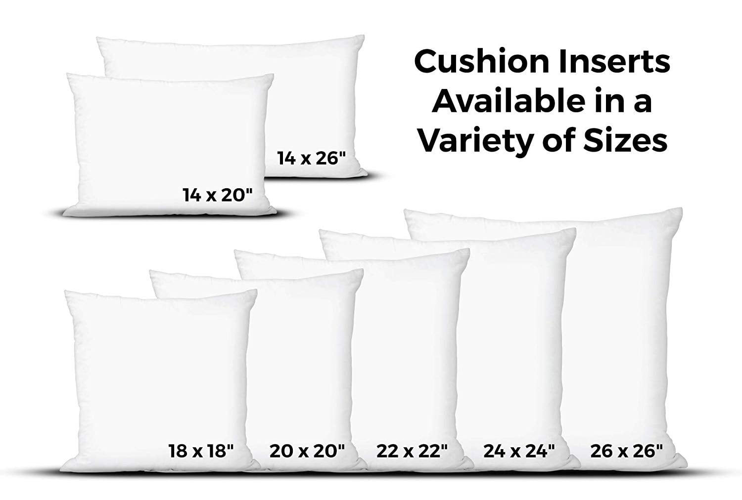 611426 Polyester Filled Cushion Insert, 14" x 26"