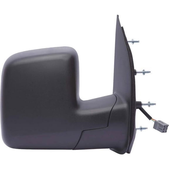 61177F - Fit System Passenger Side Mirror for 2009 Ford Econoline Van, single lens, textured black, foldaway, Power