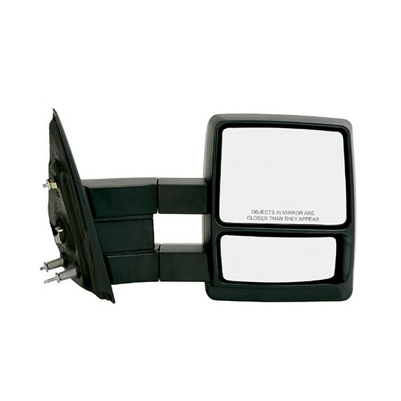 61187F - Fit System Passenger Side Towing Mirror for 04-14 Ford F150 extendable, textured black, foldaway, Manual Fits select: 2004 FORD F-150 HERITAGE