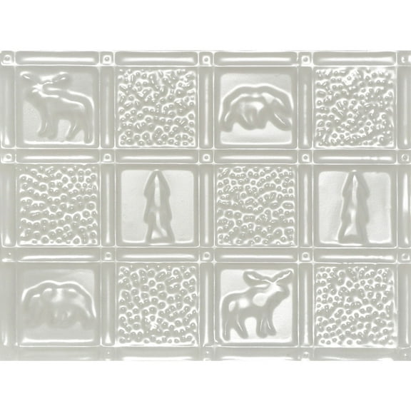 612 - Tin Plated Nail-Up Ceiling Tile in Eggshell White (14 Sq.ft/ Pack) - 6 Pieces