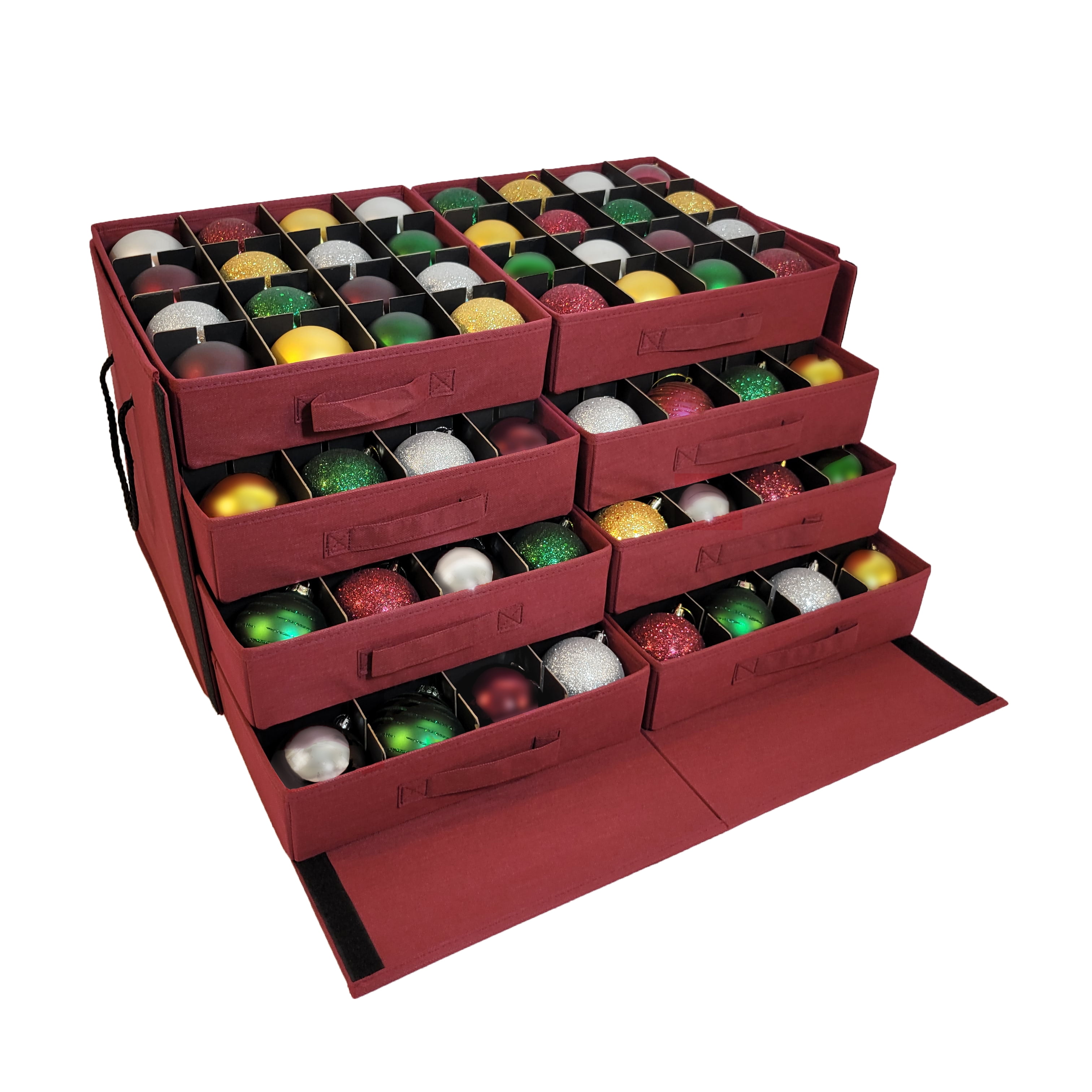 Christmas Ornament Storage Box with Adjustable Dividers - JOIEDOMI