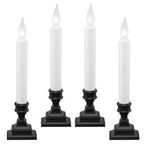 612 Vermont LED Battery Operated Window Candles with Timer, Bright Hot Spot, VT-1506A-4 (Pack of 4, Antique Bronze)