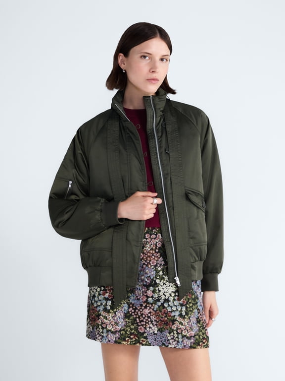 Women's Bow Tie Bomber Jacket, Sizes XS-XXL