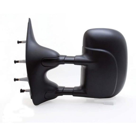 61202F - Fit System Driver Side Towing Mirror for 02-14 Ford Econoline Van, textured black, extendable, foldaway, Manual
