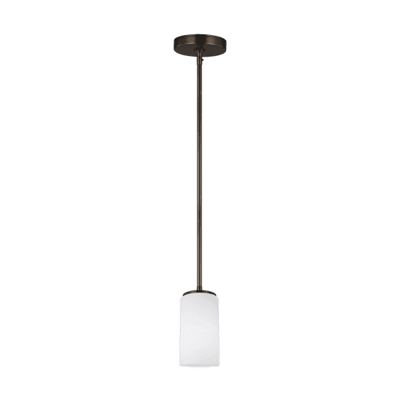 6124601-778-Generation Lighting-Sea Gull Lighting-Alturas 1-Light Mini-Pendant in Transitional Style-3.5 Inch wide by 7.19 Inch high-Brushed Oil