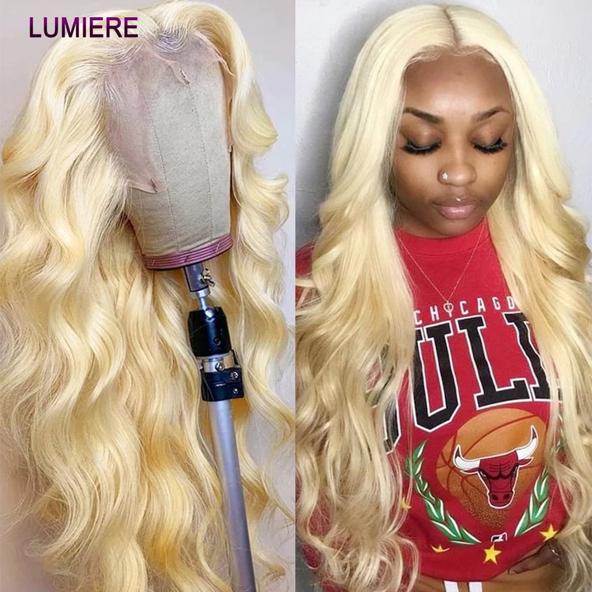 - 26” LIGHT BLONDE WAVY CURLY  Lace Front Wig *NWT? Blonde Lace Front Wig Curly - Etsy main image 2