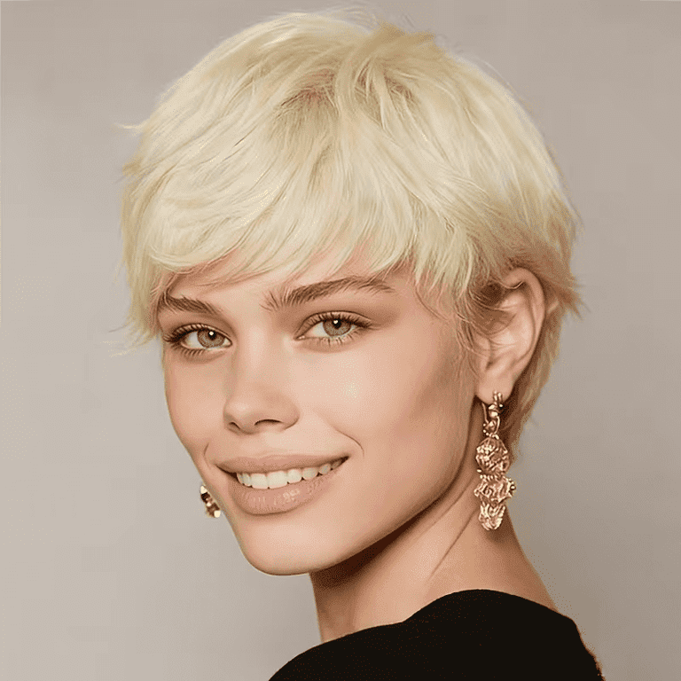 Short Pixie Cut Wig Glueless Human Hair for Women Short Pixie Cut Wig: Glueless Human Hair Wig - Etsy main image 3