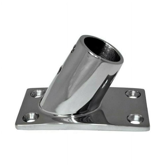 6142C 60 deg Stainless Steel Rectangular Rail Base Fitting for 1 in. Outer Diameter Tube