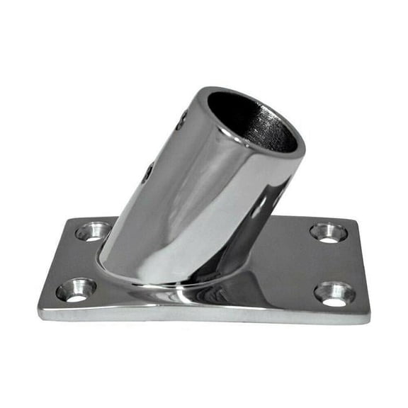 6142C 60 deg Stainless Steel Rectangular Rail Base Fitting for 1 in. Outer Diameter Tube