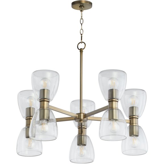 615-10-81 Quorum Lighting Relo - 10 Light Chandelier-24.75 Inches Tall and 30 Inches Wide -Traditional Installation