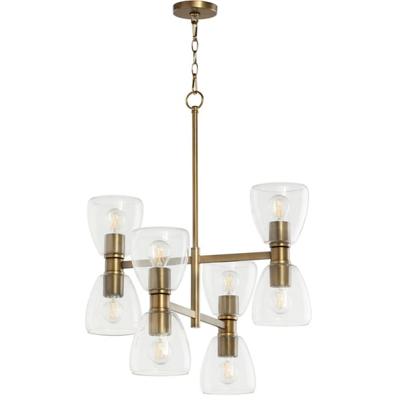 615-8-81 Quorum Lighting Relo - 8 Light Chandelier-30.75 Inches Tall and 25 Inches Wide -Traditional Installation