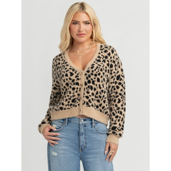 Jessica Simpson Women's Dionne Eyelash Cardigan Sweater, Midweight, Sizes XS-XL