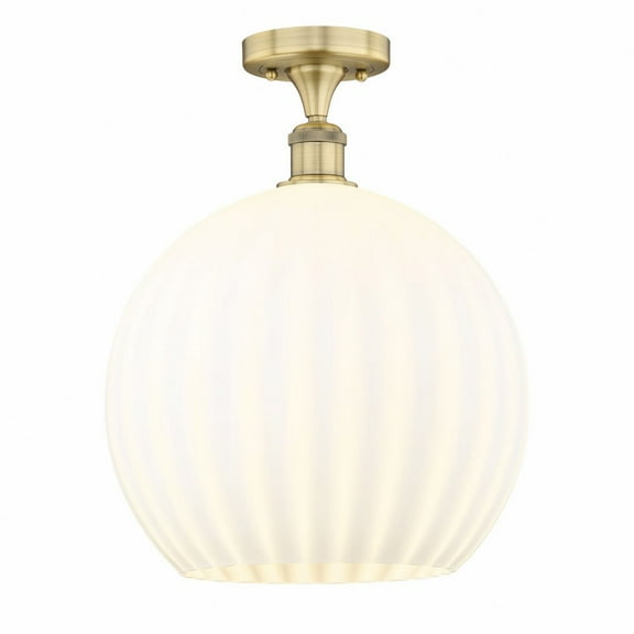 Innovations Lighting - White Venetian - 1 Light Semi-Flush Mount In Modern