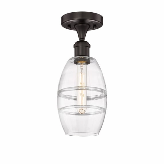 Innovations Lighting - Vaz - 1 Light Semi-Flush Mount In Industrial Style-8.25