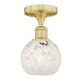 thumbnail image 1 of Innovations Lighting - White Mouchette - 1 Light Semi-Flush Mount In Modern, 1 of 7
