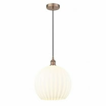 Innovations Lighting - White Venetian - 1 Light Cord Hung Pendant In Modern