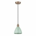 thumbnail image 1 of 616-1P-AC-MBD-75-SF-Innovations Lighting-Plymouth Dome - 1 Light Cord Hung Mini Pendant In Industrial Style-11.25 Inches Tall and 7.5 Inches, 1 of 1