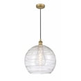 thumbnail image 1 of 616-1P-BB-G1213-14 Innovations Lighting Athens Deco Swirl - 1 Light Pendant In Industrial Style-15.88 Inches Tall and 13 Inches Wide-Brushed Brass, 1 of 2