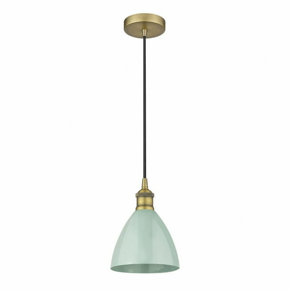616-1P-BB-MBD-75-SF-Innovations Lighting-Plymouth Dome - 1 Light Cord Hung Mini Pendant In Industrial Style-11.25 Inches Tall and 7.5 Inches