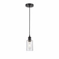 thumbnail image 1 of Innovations Lighting  Clymer - 1 Light 4" Cord Hung Mini Pendant Seedy/Matte Black, 1 of 5