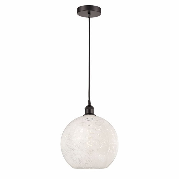 Innovations Lighting - White Mouchette - 1 Light Cord Hung Pendant In Modern