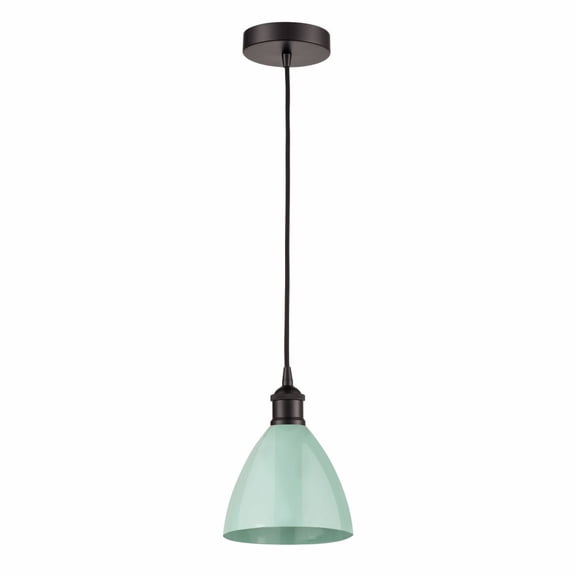 616-1P-OB-MBD-75-SF-Innovations Lighting-Plymouth Dome - 1 Light Cord Hung Mini Pendant In Industrial Style-11.25 Inches Tall and 7.5 Inches Wide-Oil