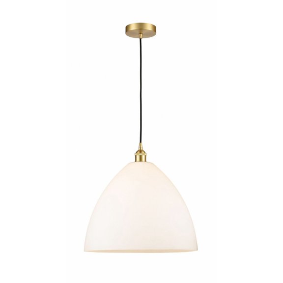 616-1P-SG-GBD-161 Innovations Lighting Edison Dome - 1 Light Cord Hung Pendant In Industrial Style-17.75 Inches Tall and 16 Inches Wide-Satin Gold