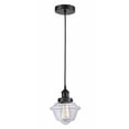 thumbnail image 1 of 616-1PH-BK-G532-LED-Innovations Lighting-Oxford - 1 Light Mini Pendant In Traditional Style-8 Inches Tall and 7.5 Inches Wide Matte Black Clear, 1 of 1