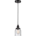 thumbnail image 1 of 616-1PH-BK-G54-LED-Innovations Lighting-Bell - 1 Light Mini Pendant In Industrial Style-10 Inches Tall and 5 Inches Wide Matte Black Seedy, 1 of 1