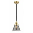 thumbnail image 1 of 616-1PH-SG-G43-LED-Innovations Lighting-Bell - 1 Light Mini Pendant In Industrial Style-10 Inches Tall and 8 Inches Wide Satin Gold Plated Smoke, 1 of 1