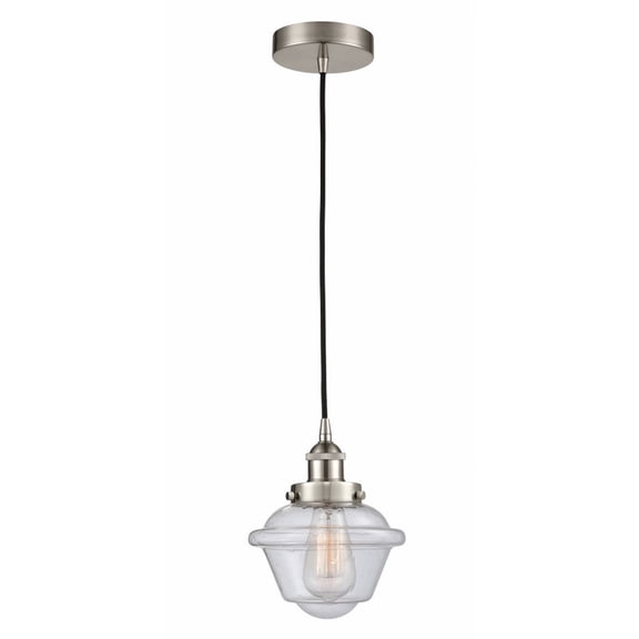 616-1PH-SN-G534-LED-Innovations Lighting-Oxford - 1 Light Mini Pendant In Traditional Style-8 Inches Tall and 7.5 Inches Wide Brushed Satin Nickel
