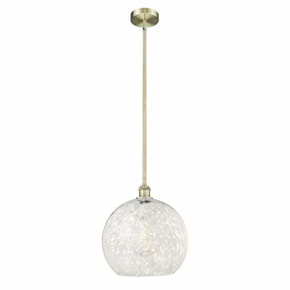 Innovations Lighting - White Mouchette - 1 Light Stem Hung Pendant In Modern