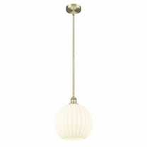 Innovations Lighting - White Venetian - 1 Light Stem Hung Pendant In Modern