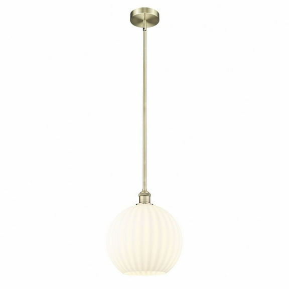 Innovations Lighting - White Venetian - 1 Light Stem Hung Pendant In Modern