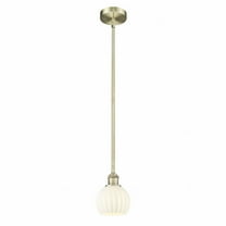 Innovations Lighting - White Venetian - 1 Light Stem Hung Mini Pendant In Modern