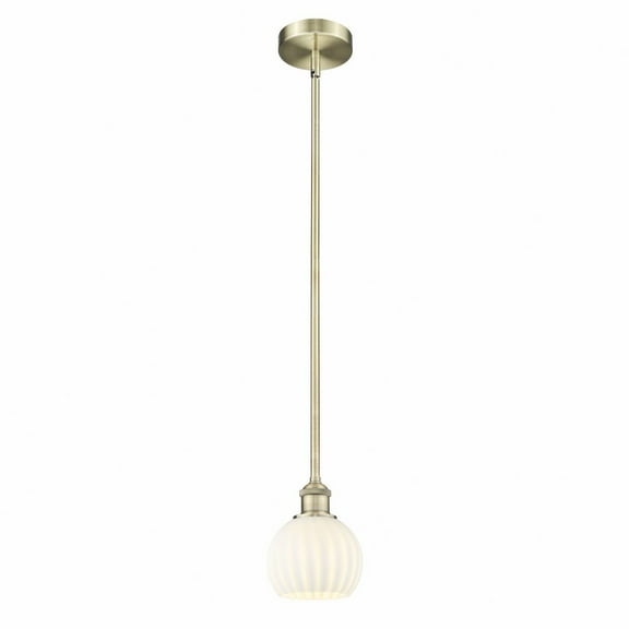 Innovations Lighting - White Venetian - 1 Light Stem Hung Mini Pendant In Modern