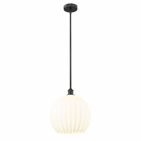 Innovations Lighting - White Venetian - 1 Light Stem Hung Pendant In Modern