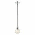 thumbnail image 1 of Innovations Lighting - White Mouchette - 1 Light Stem Hung Mini Pendant In, 1 of 7