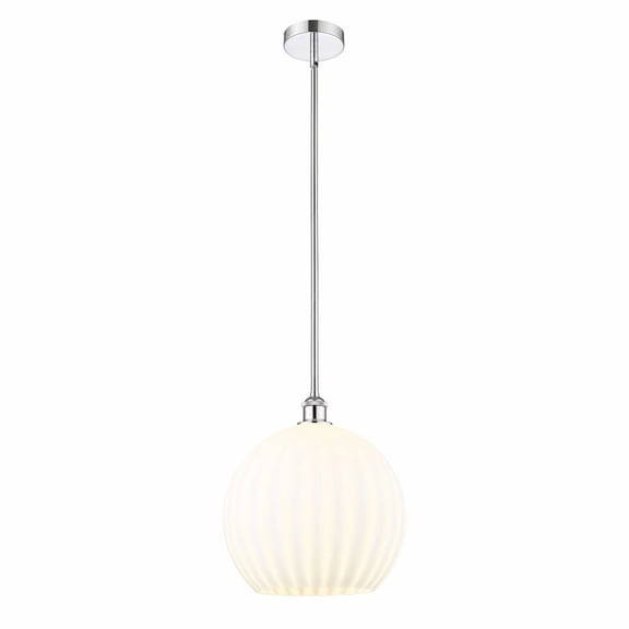 Innovations Lighting - White Venetian - 1 Light Stem Hung Pendant In Modern