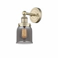 thumbnail image 1 of 616-1W-AB-G53 Innovations Lighting Bell - 1 Light Wall Sconce In Industrial Style-10 Inches Tall and 6.5 Inches Wide-Antique Brass Finish-Light Smoke, 1 of 2