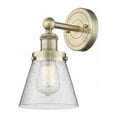 thumbnail image 1 of 616-1W-AB-G64 Innovations Lighting Cone - 1 Light Wall Sconce In Industrial Style-10 Inches Tall and 6.5 Inches Wide-Antique Brass Finish-Seedy Glass, 1 of 2
