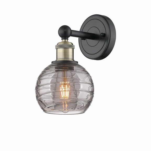 Innovations Lighting - Athens Deco Swirl - 1 Light Wall Sconce In Industrial