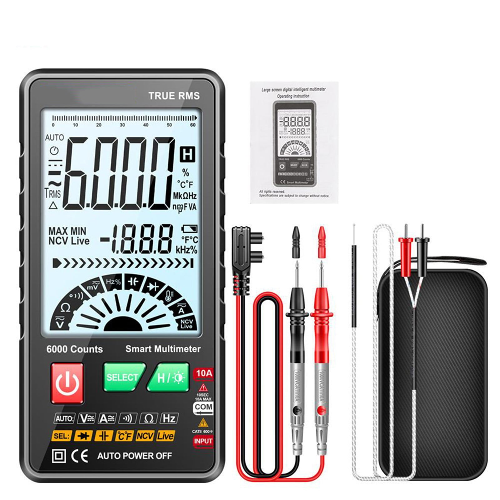 616 Intelligent Digital Display Multimeter Fully Automatic Multimeter 6000Counts
