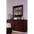 thumbnail image 1 of 61662-23-50 Diego Espresso Pine Dresser & Mirror - 76 x 65 x 17 in., 1 of 1