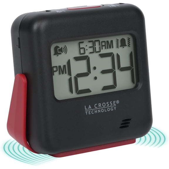 617-147 Buzz Digital Alarm Clock with Vibration and Loud Sound