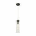 thumbnail image 1 of 617-1P-OB-G617-11SCL Innovations Lighting Boreas - 1 Light Cord Hung Mini Pendant-13 Inch Tall and 3 Inch Wide-Oil Rubbed Bronze Finish-Striped Clear, 1 of 2