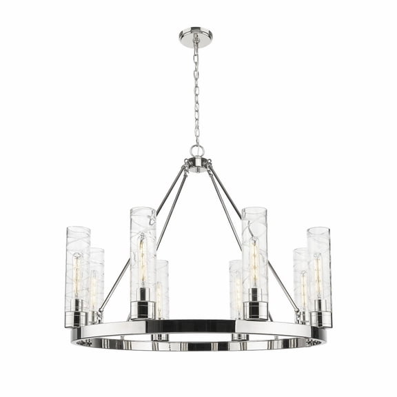 Innovations Lighting - Boreas - 8 Light 11 Inch Shade Chandelier-28 Inch Tall