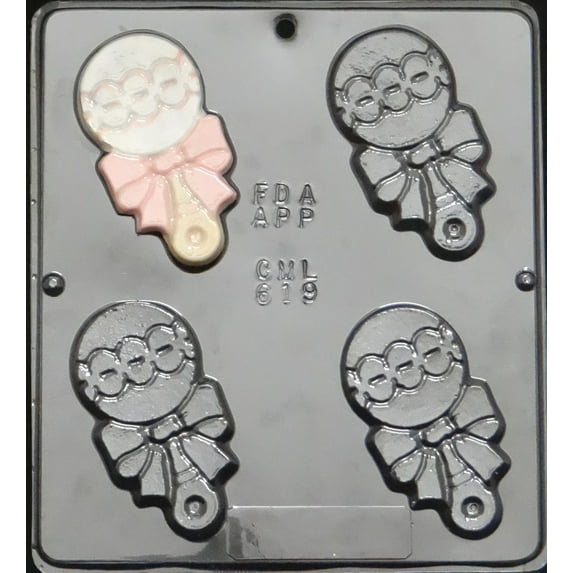 619 Baby Rattle Chocolate Candy Mold