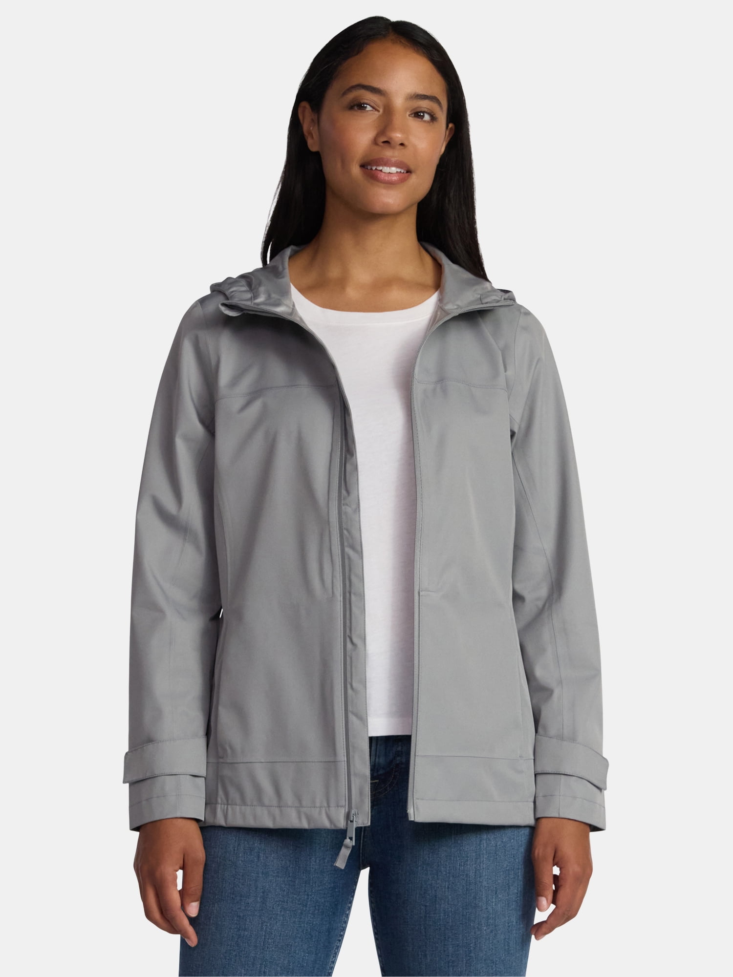 Time and Tru Women's and Women's Plus Rain Jacket, Sizes XS