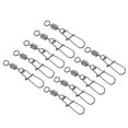thumbnail image 1 of 61LBS Stainless Steel Fishing Rolling Swivel with Coastlock Snap, Black 60 Pack, 1 of 5